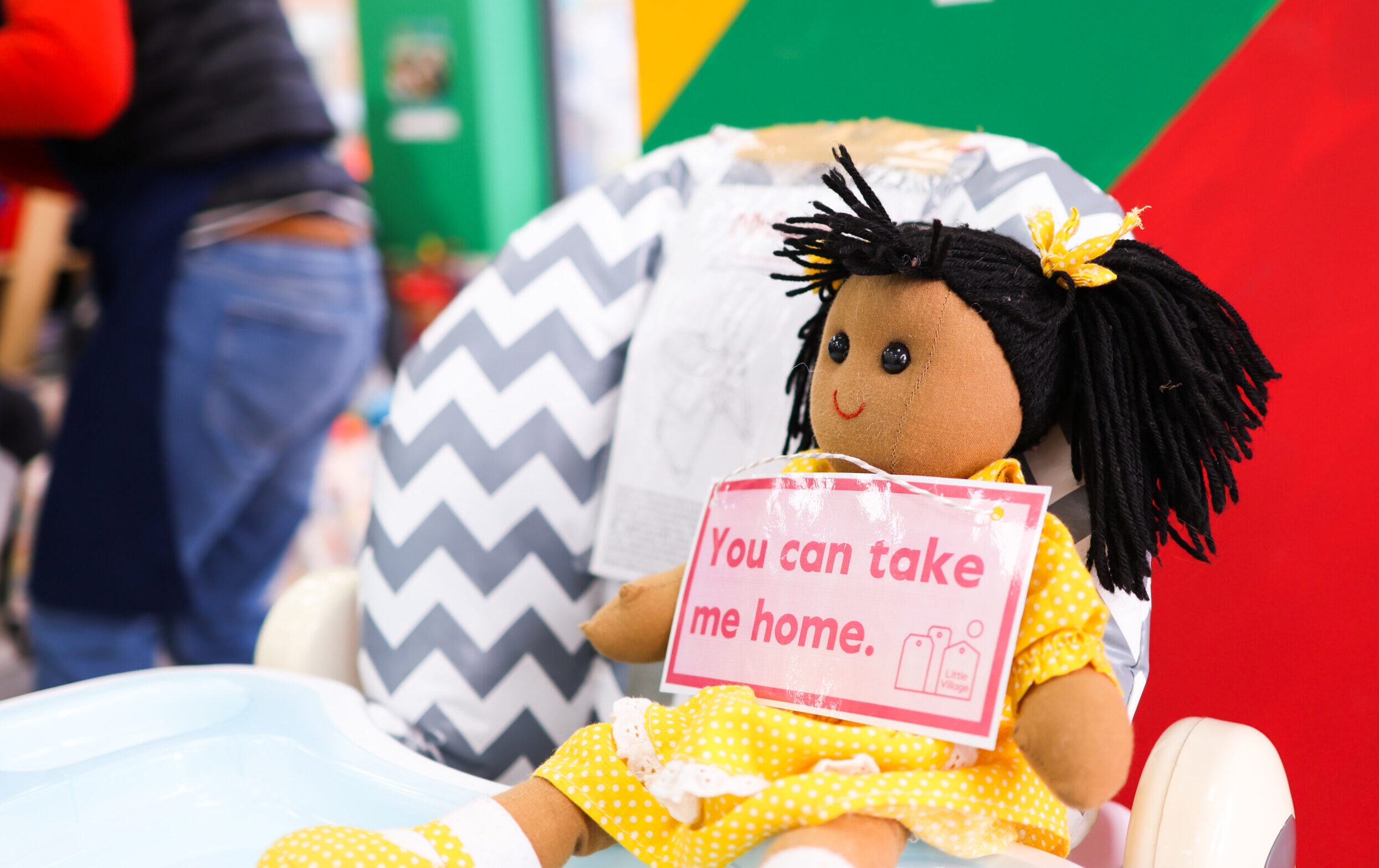 doll on highchair